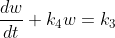 \frac{dw}{dt}+k_4w=k_3